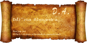 Dózsa Alexandra névjegykártya
