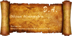 Dózsa Alexandra névjegykártya